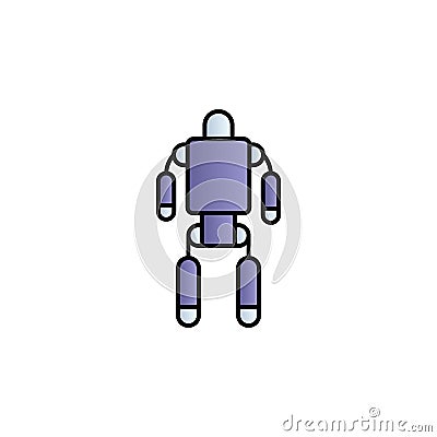 Exoskeleton, robot, space color gradient vector icon Stock Photo