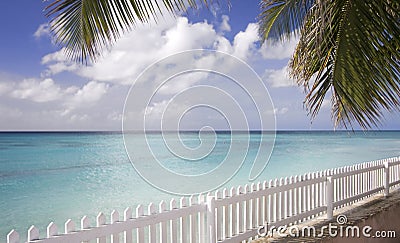 Exotic beach in Barbados Stock Photo