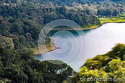 Exotic Beauty of Twin Lakes boasting its richness of greenery Stock Photo