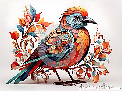 Exotic colorful decorative bird Stock Photo