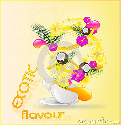 Exotic flavour card Stock Photo