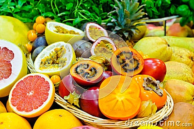 Exotic fruits Stock Photo