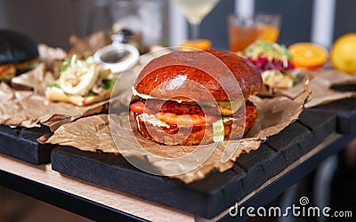 Exotic restaurant food in close up Stock Photo