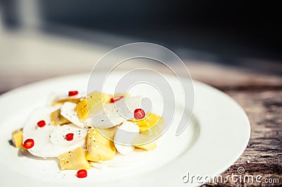 Exotic salad in plate Stock Photo