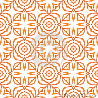 Exotic seamless pattern. Orange sightly Stock Photo