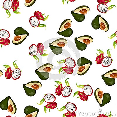 Exotic tropical fruit Vector Illustration