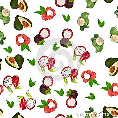 Exotic tropical fruit Vector Illustration