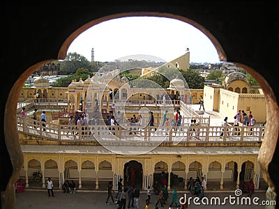 Exotic View of Rear Part of Hawa Mahal From Window Editorial Stock Photo