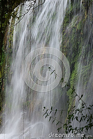 Exotic waterfall in Cuba Stock Photo