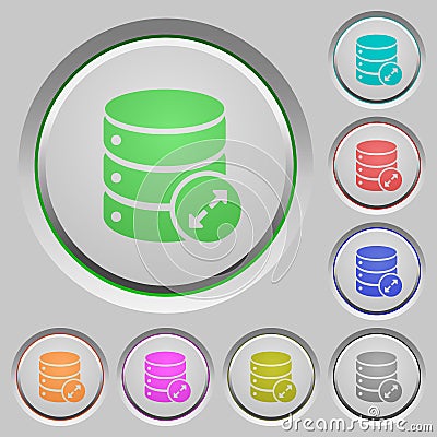 Expand database push buttons Stock Photo