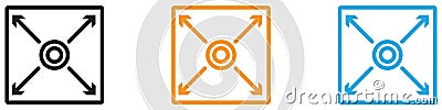 Expand vector logo set collection for web app ui Vector Illustration