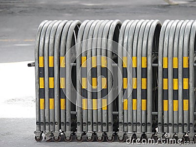 Expandable traffic barrier Stock Photo