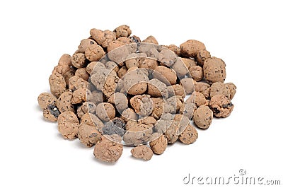 Expanded Clay Aggregate (Grow Rocks) Stock Photo