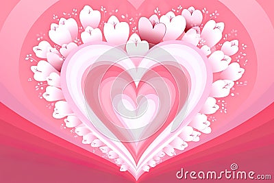 Expanded pink loving heart Stock Photo