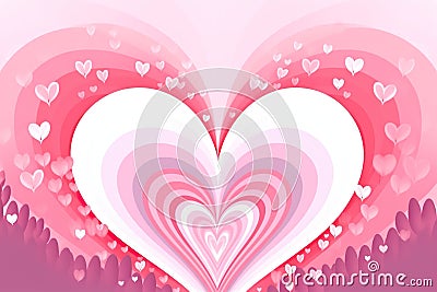 Expanded pink loving heart Stock Photo