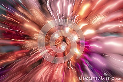 Expanding colorful Lights Stock Photo