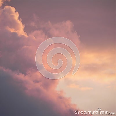 Expanding Cumulus Cloud Horizon, Square, HD Stock Photo