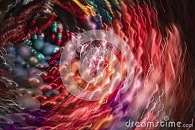 Expanding colorful Lights Stock Photo