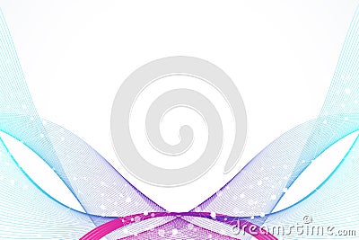 Expansion of life. Colorful explosion background with connected line and dots, wave flow. Visualization Quantum Cartoon Illustration
