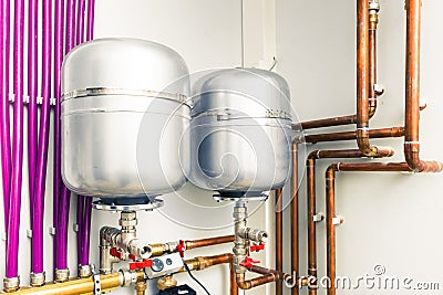 Expansion tanks Stock Photo