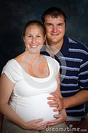Expectant Couple Stock Photo