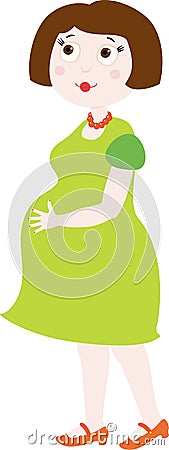 Expectant mother Vector Illustration