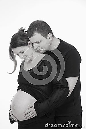 Expecting couple Stock Photo