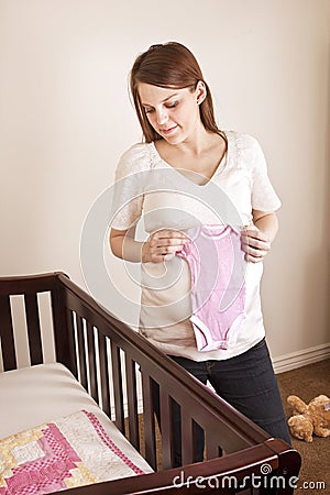 Expecting Mother Anxiously Awaiting her baby Stock Photo