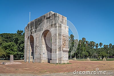 Expedicionario monument Arches at Farroupilha Park or Redencao Park in Porto Alegre, Rio Grande do Sul, Brazil Stock Photo