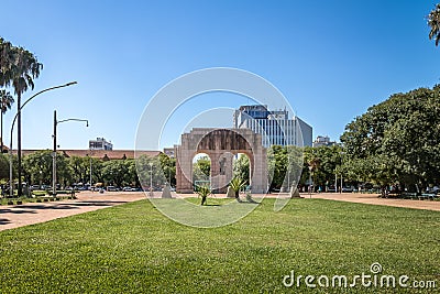 Expedicionario monument Arches at Farroupilha Park or Redencao Park in Porto Alegre, Rio Grande do Sul, Brazil Stock Photo