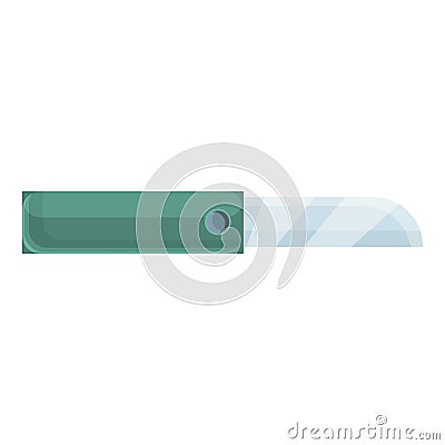 Expedition Knife icon, cartoon style Vector Illustration