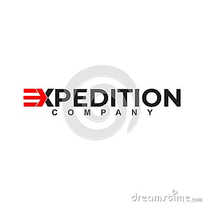 Expedition and logistic company logo design with using Express word Vector Illustration