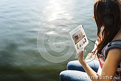 Expedition Outdoors Travel Wanderlust Explore Concept Stock Photo