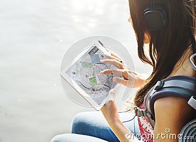 Expedition Outdoors Travel Wanderlust Explore Concept Stock Photo