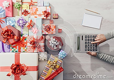 Expensive Christmas gifts Stock Photo