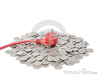 Expensive electricity cost Stock Photo