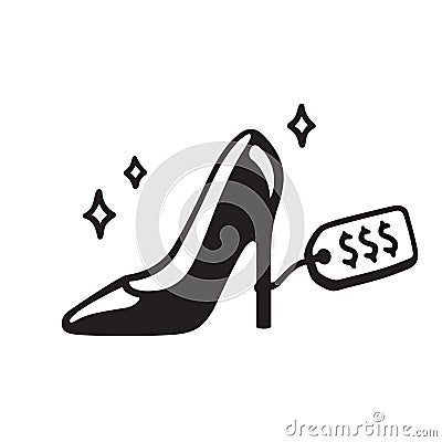 Expensive high heel shoe Vector Illustration