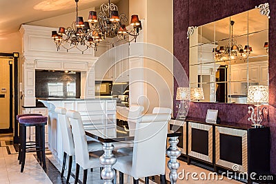 Expensive house in baroque style Stock Photo