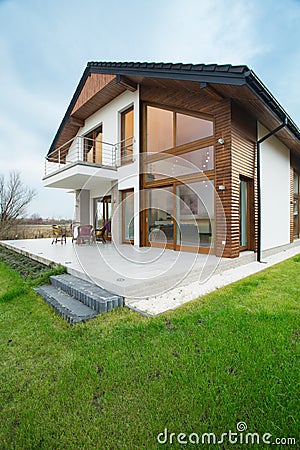 Expensive house on the outskirts Stock Photo