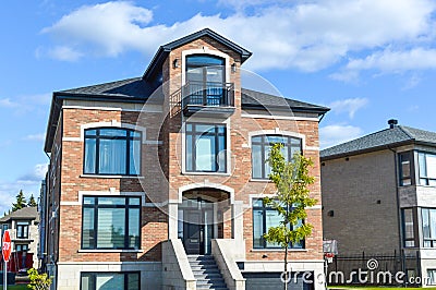 Expensive modern house with huge windows Stock Photo