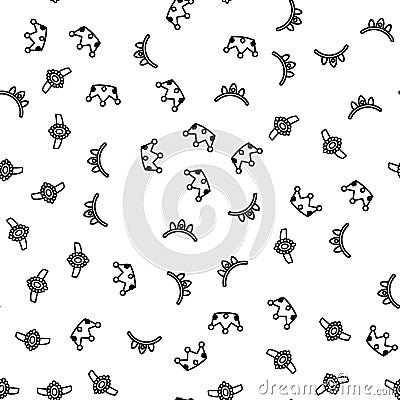 Expensive Royal Jewelry Seamless Pattern Vector Vector Illustration