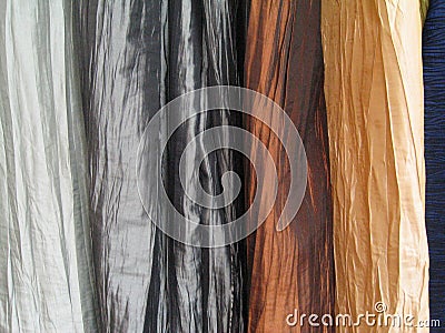 Expensive velvet silk drapery Stock Photo