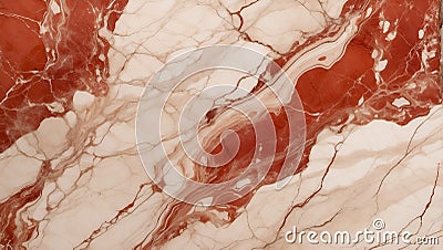 Bold and Beautiful: Rojo Alicante Marble's Crimson Allure. AI Generate Stock Photo