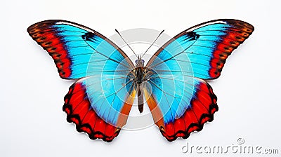 Vibrant Butterfly: Stunning Isolation, Colorful Patterns on White Background. Stock Photo