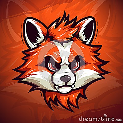 Red Panda Mascot Logo: Vector Illustration with Modern Concept for Badge, Emblem, and T-Shirt Printing Cartoon Illustration