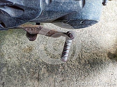 Easy Riding Kickstart: Matic Motorcycle Foot Starter Stock Photo