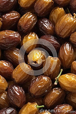 Photorealistic Detailed Seamless Patterns of Dates Stock Photo