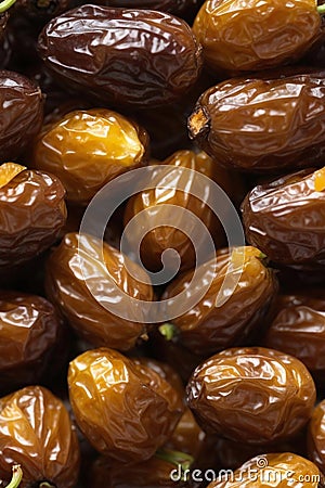 Photorealistic Detailed Seamless Patterns of Dates Stock Photo