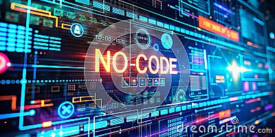 Effortlessly Design Interactive Applications with This Futuristic NoCode Platform A Streamlined Approach to HUD Stock Photo