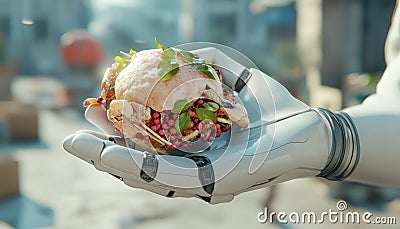 Experience futuristic transaction automation in contactless digital retail with AI-powered seamless authentication secure Stock Photo